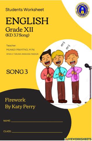 Students Worksheet Song 3