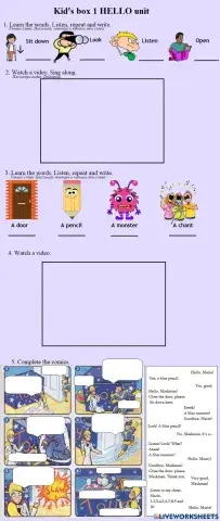 Kid's box 1 hello story