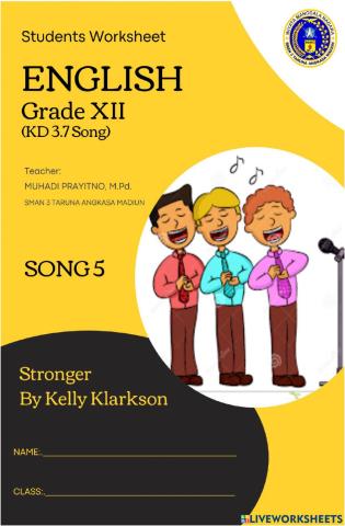 Students Worksheet Song 5