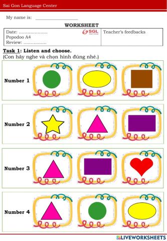 PPD A4 (Triangle, Square, Circle, Rectangle)