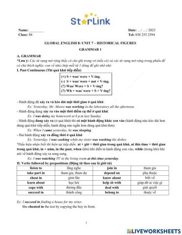 Viet teacher-S8-Week 23-U7-Grammar 1