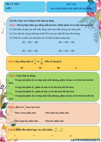 So sanh phan so. hon so duong