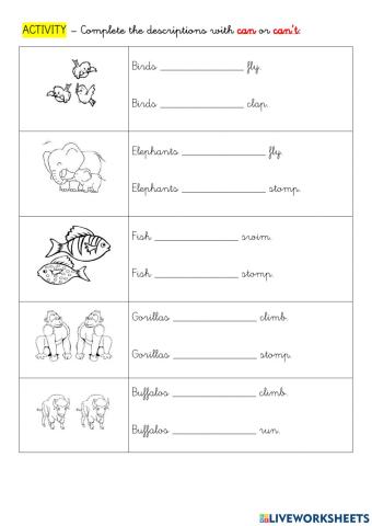 What can these animals do?