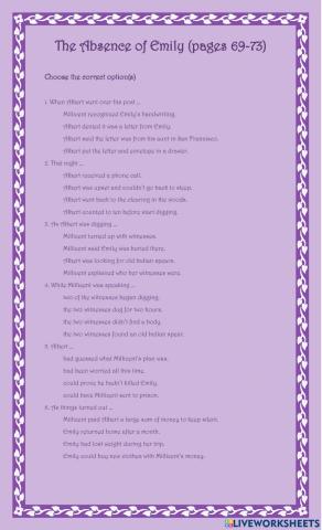 The Absence of Emily: pages 69-73
