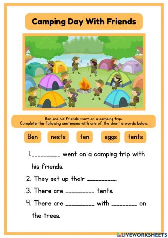 Camping Day With Friends-Level B