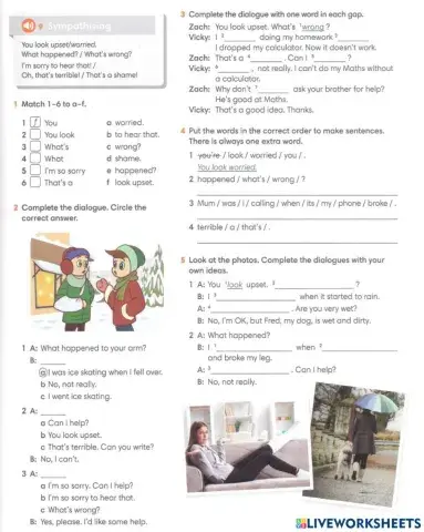 Sympathising phrases