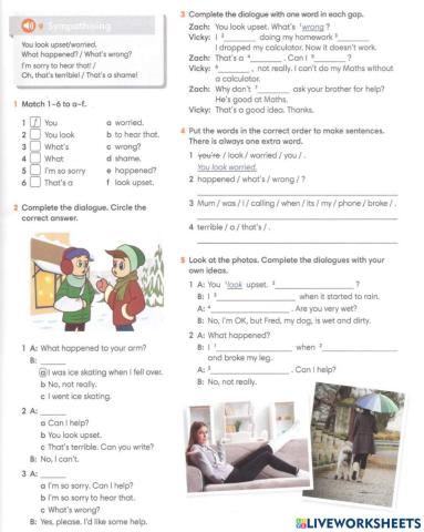 Sympathising phrases