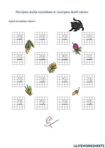 Divciparu skaitļa reizināšana ar viencipara skaitli