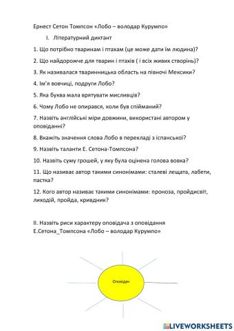 Ернест Сетон-Томпсон -Лобо- володар Курумпо-