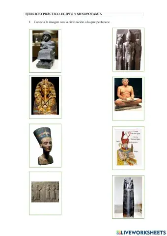 Relaciona los terminos de egipto y mesopotamia