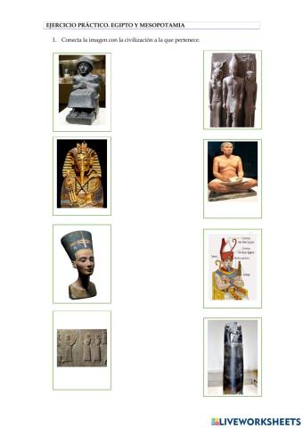 Relaciona los terminos de egipto y mesopotamia