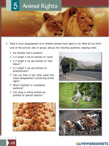 Unit 5-Animal Rights-A lykeiou-part a