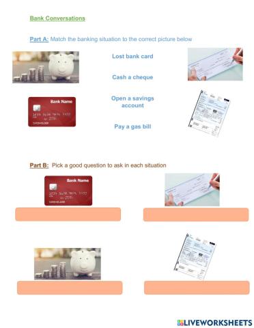 Bank Conversations situation pictures