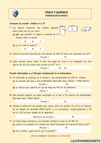 Fuerzas en fluídos 1