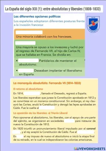 La España del Siglo XIX