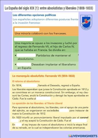 La España del Siglo XIX