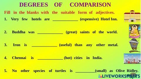 Degrees of comparison of adjectives упражнения. Степени сравнения прилагательных Worksheets. Степени сравнения прилагательных в английском языке Worksheets. Степени прилагательных в английском языке Worksheets. Сравнительная степень прилагательных в английском Worksheets.