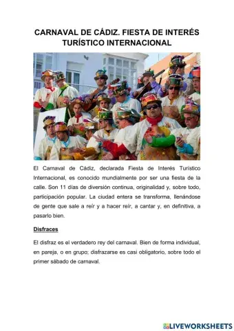 Texto carnaval de cádiz