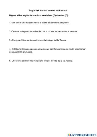 Qr 3 Mortina i un cosí molt esnob