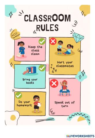 Classroom rules must musn't
