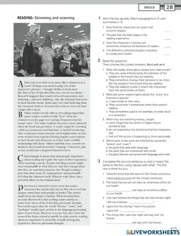 Skimming and scanning