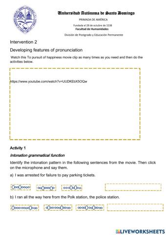 Developing features of pronunciation 2