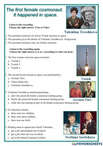 First woman in space