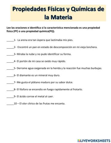 Propiedades de la materia