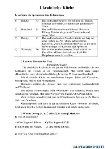 Ukrainische Kuche