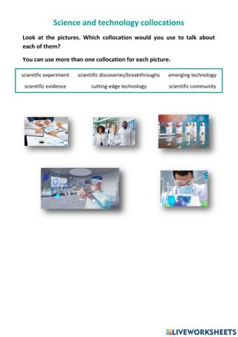 Science and technology collocations