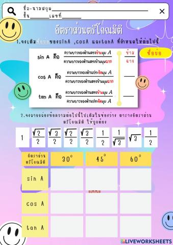 อัตราส่วนตรีโกณมิติ