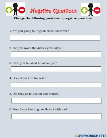 Negative Questions