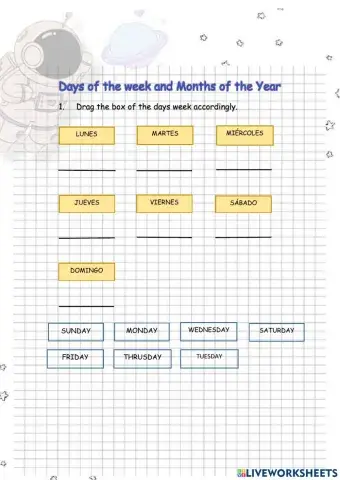 Days of the Months Years