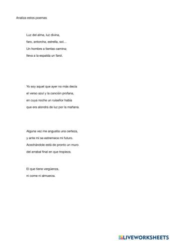 Practica con los poemas