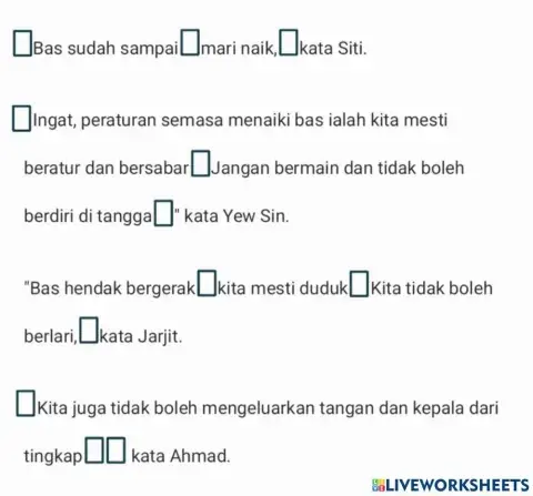 Isikan tempat kosong