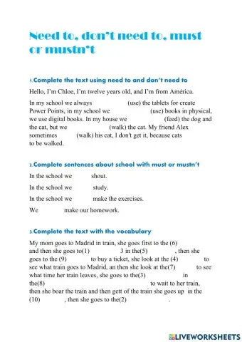 Need to must, In the train station