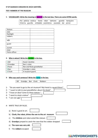 Robbers at the museum