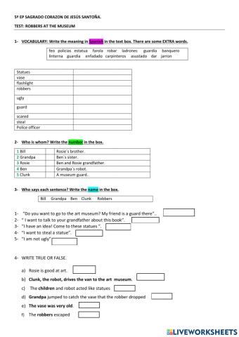 Robbers at the museum