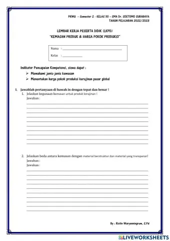 LKPD - Kemasan & HPP