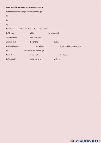 Past simple y past continuous