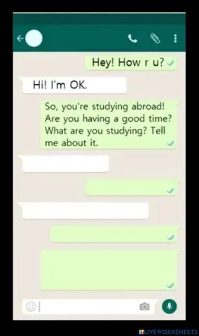 Studying Abroad Text Message