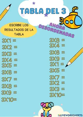 Tabla del 3 y repaso