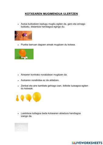 Kotxeraen mugimendua