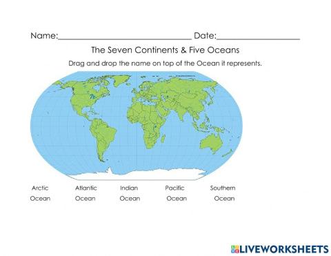 The Seven Continents and Oceans