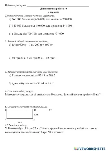 Діагностична робота 10 в.1