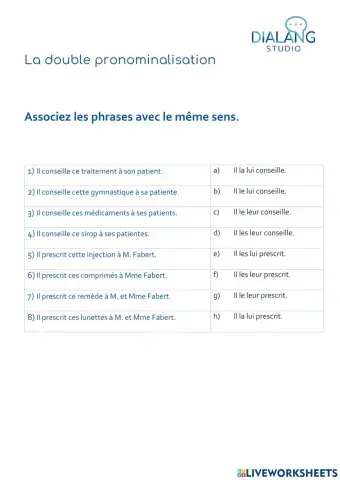 Doubles pronoms compléments