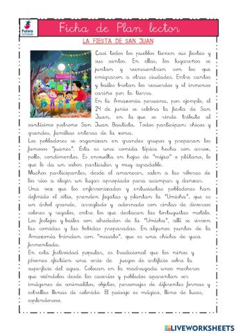 Lectura la fiesta de san juan