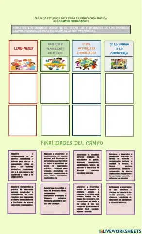 Finalidades de los campos formativos
