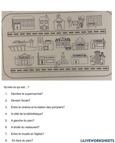 Prepositions de lieu