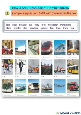 Transportation and have to don't have to